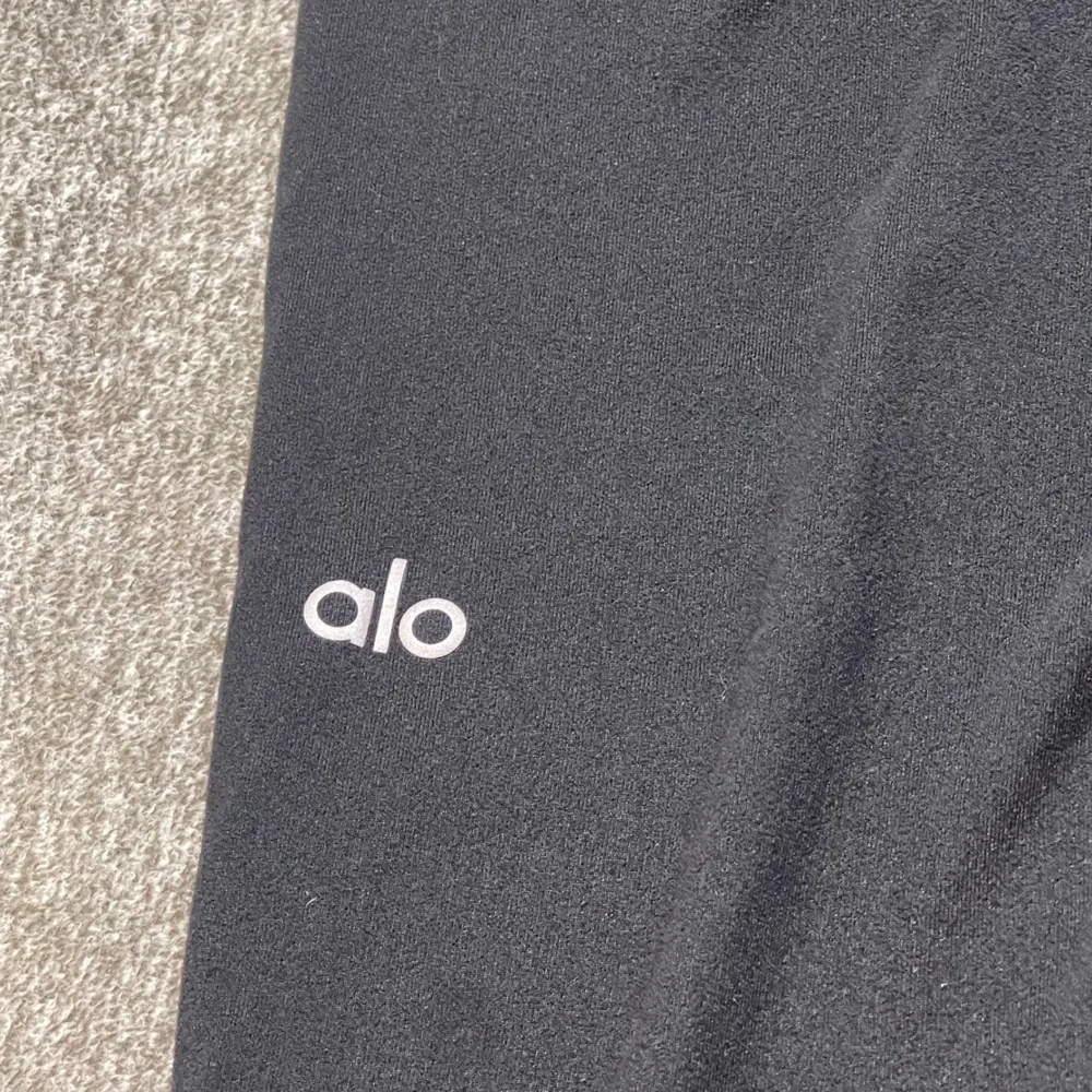 Alo Yoga Womens Black Straight Leg Drawstring Athletic Lounge Pants Size M